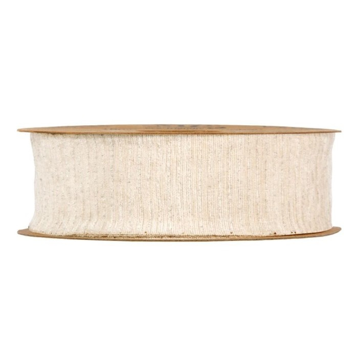 NASTRO GLITTER CHENILLE MM40X10MT CREMA